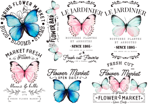 Producto - MARIPOSAS 8 TRANSFERMIXED A3