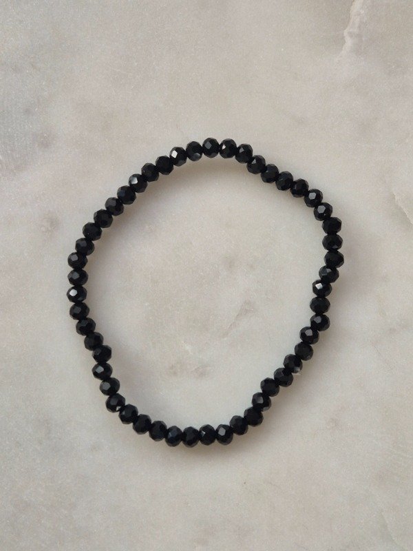 Producto - Pulsera elástica cristales negro