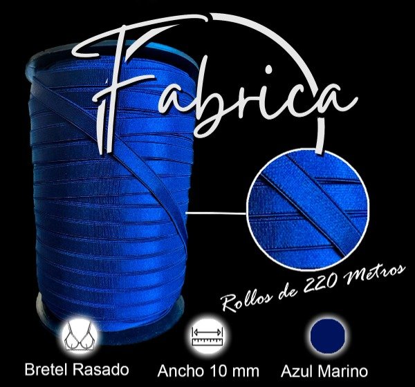 Producto - Bretel Azul Marino 10mm (rollo) PREMIUM