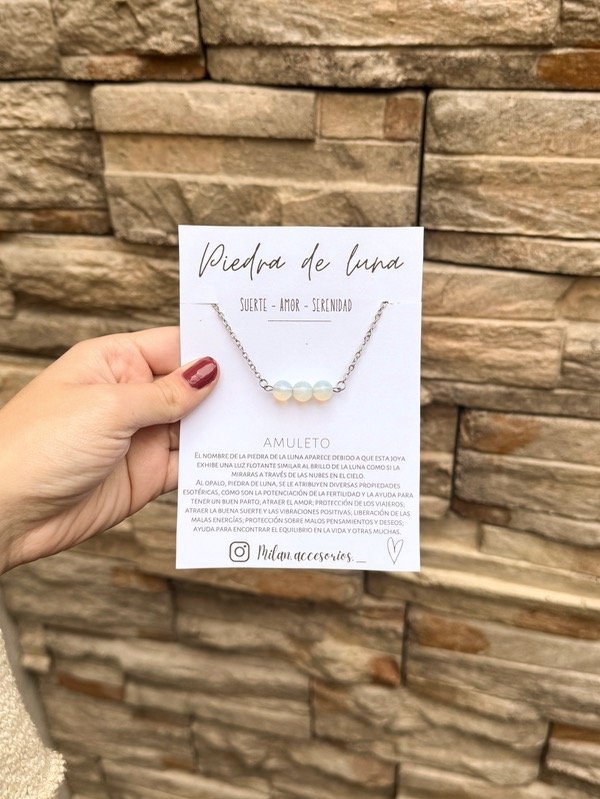 Producto - Collar SERENIDAD con piedra de luna - 1