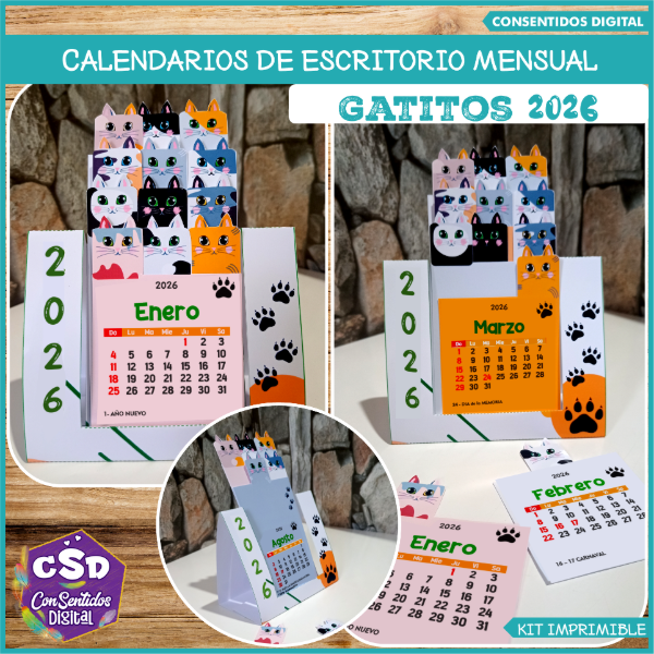 Producto - CALEND.2026 GATITOS