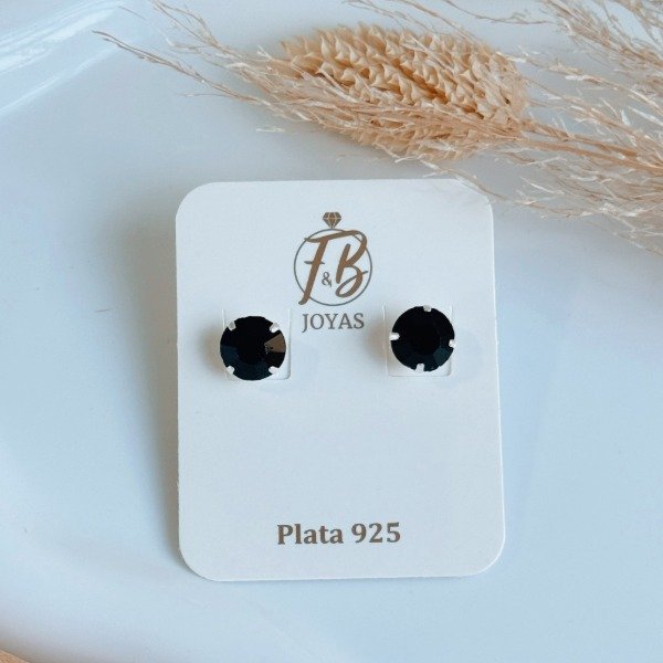 Producto - Aros Pasantes Negros Small Plata 925