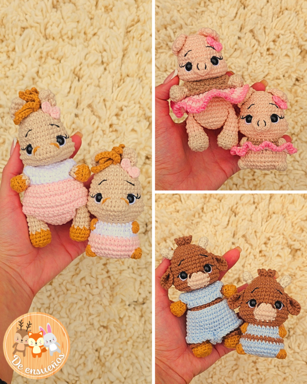 Producto - Minis bebes del campo 1 - (6 guías de tejido)