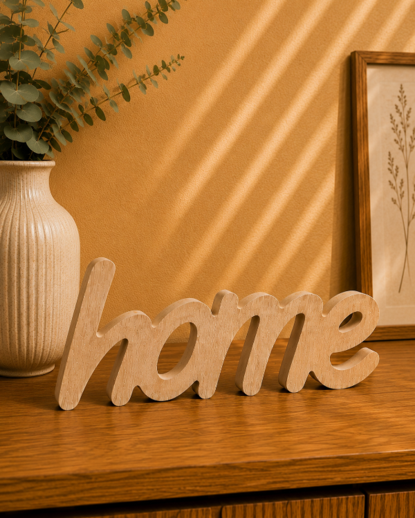 Producto - Palabra decorativa HOME color madera - 0