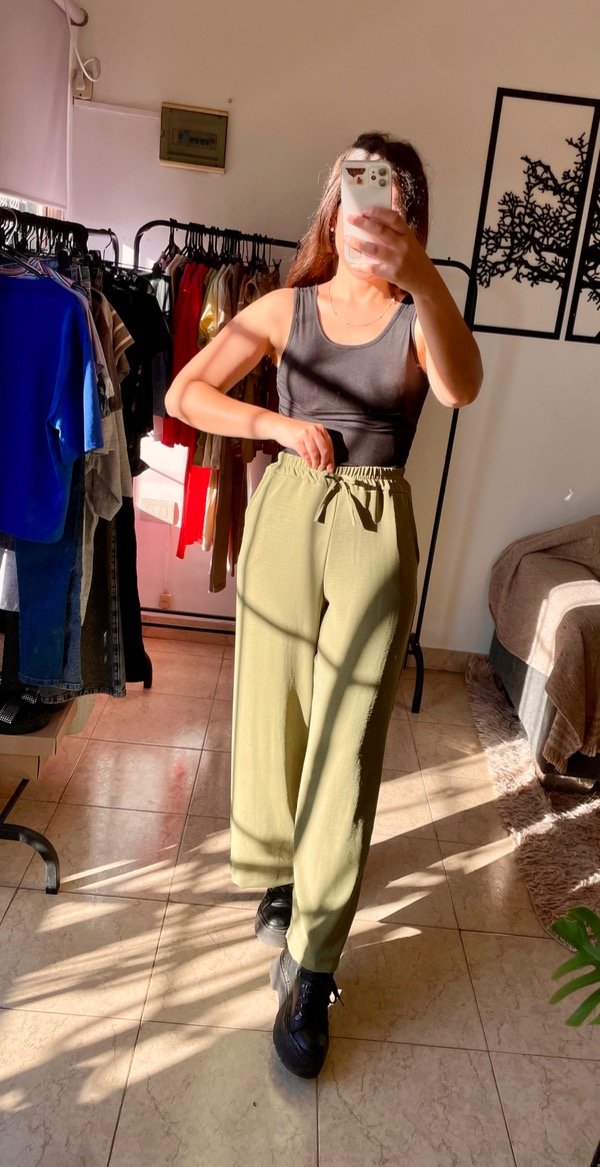 Producto - Palazo de gasa cey verde