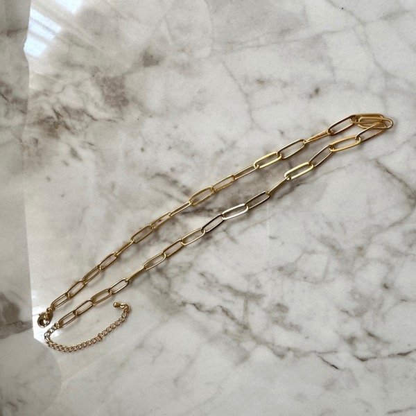Producto - Cadena eslabones alargados goldfilled oro 18k