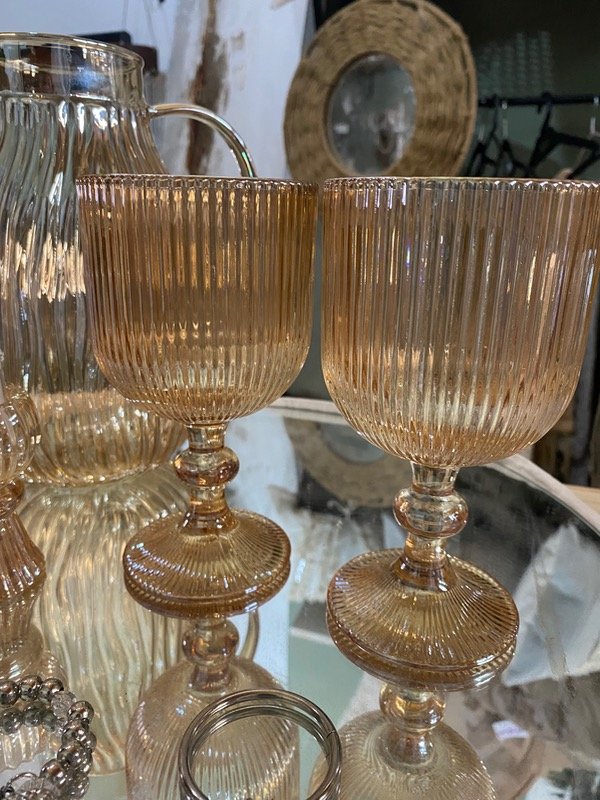 Producto - Copas color ámbar x6