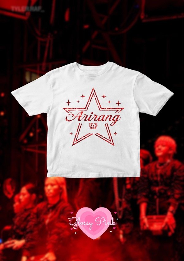 Producto - Baby Tee Arirang Star - VINILO TEXTIL GLITTER