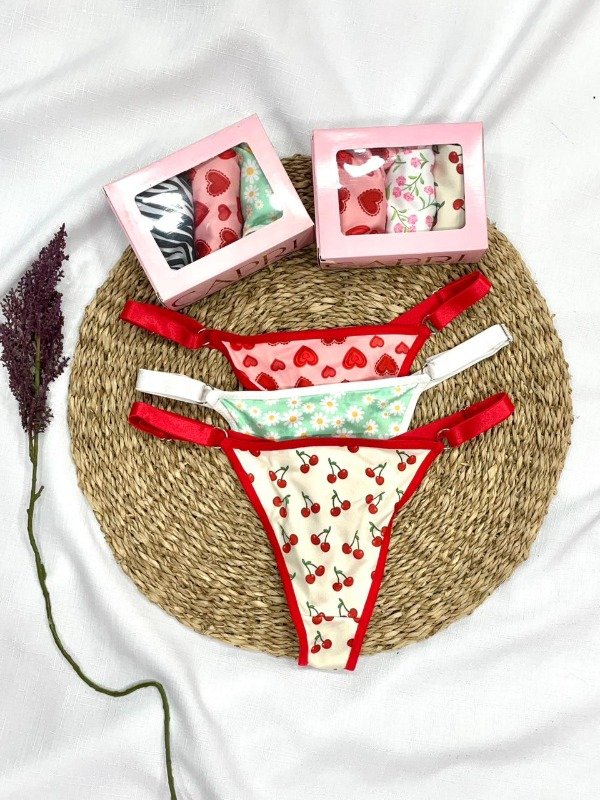 Producto - ART 3014 - CAPRI- PACK X3 Regulable de Microfibra Estampada TIra Ancha T:Unico