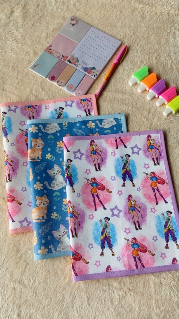 Producto - Funda de Cordura para cuaderno ABC A PEDIDO con estampa a elección