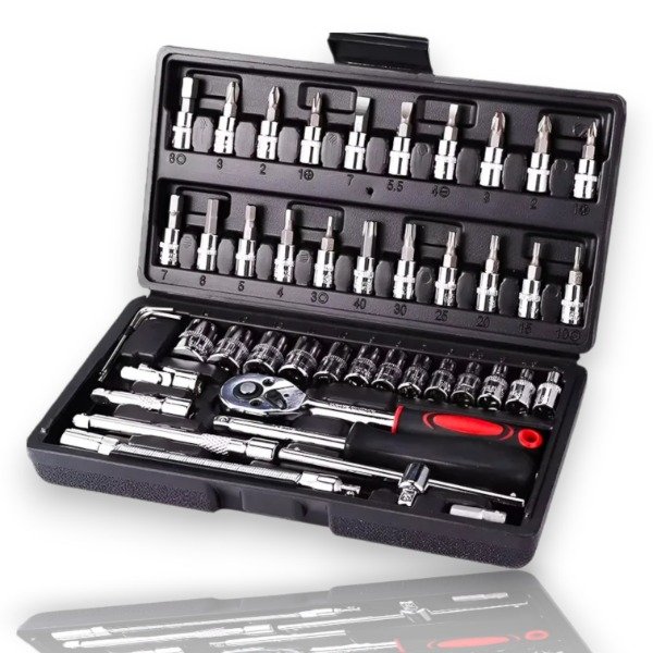Producto - Set Juego Herramientas 46 Piezas - Caja Tubo Llaves Criquet