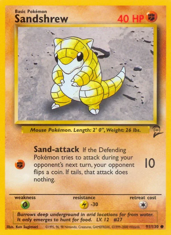 Producto - Sandshrew (91/130) [Base Set 2]