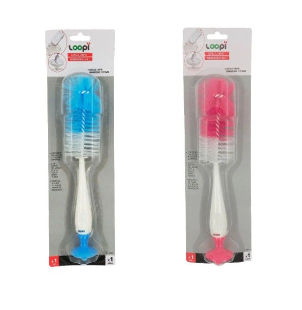 Producto - Cepillo Limpia Mamaderas Tetinas 2en1 Con Sopapo Loopi