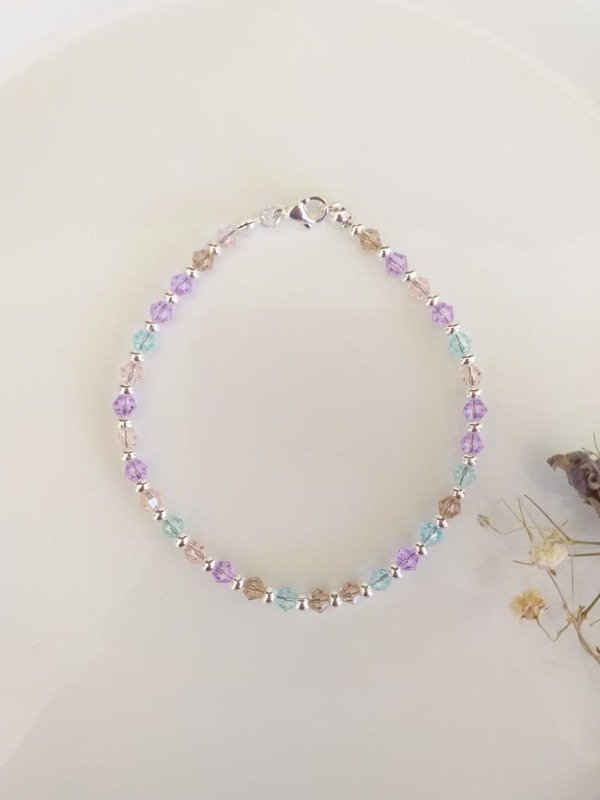 Producto - ABP0090 Pulsera Cristal pasteles con bolitas