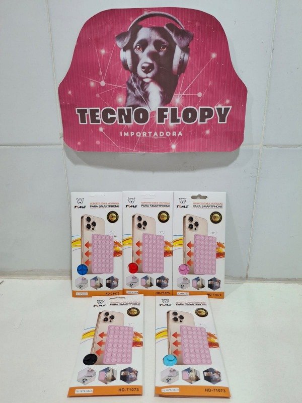 Producto - Soporte holder pulpito ventosa doble celular