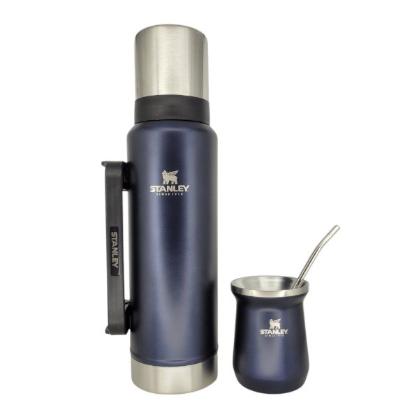 Producto - TERMO + MATE SIMIL STANLEY AZUL MATE