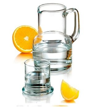 Producto - Juego Jarra Noche Servicio C/ Vaso Vidrio 2 Piezas