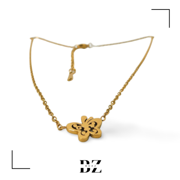 Producto - CADENA ACERO DORADO CON DIJE X PCS 1829-6