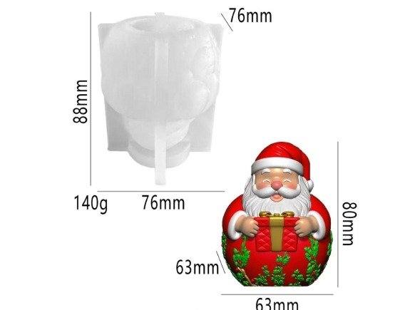 Producto - Molde de silicona para VELA/ NOEL 8