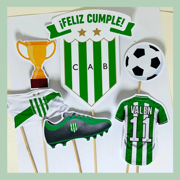 Producto - Set toppers para torta fútbol