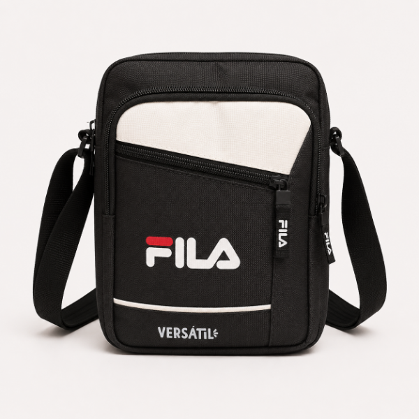 Producto - Morral Cruzado Fila Negro y Blanco