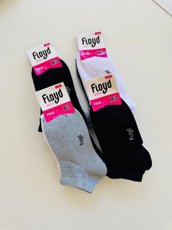 Producto - SOQUETES FLOYD LISOS PACK X3