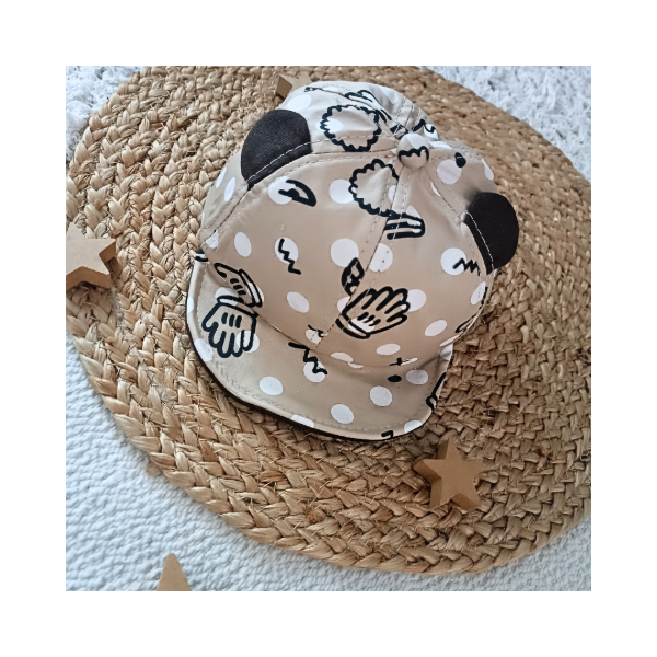 Producto - Gorra con visera lunares BEIGE
