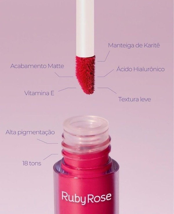 Producto - Labial líquido matte Mood - Ruby Rose
