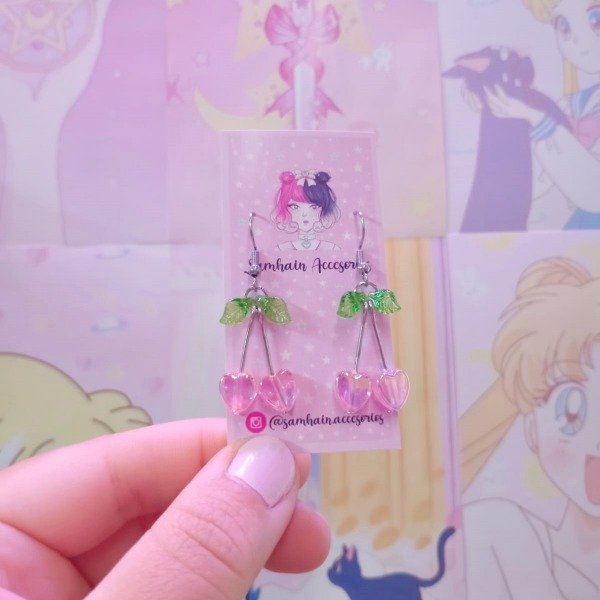 Producto - Aros Mini Cherry Bomb Rosa