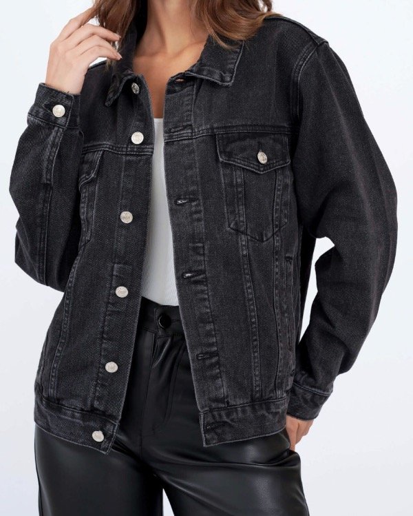Producto - Campera denim negro gastado - 0