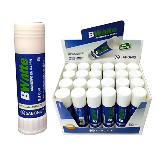 Producto - PLASTICOLA/ADHESIVO EN BARRA SABONIS BWHITE X 8GR