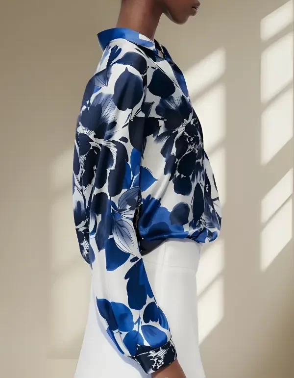 Producto - Camisa manga larga estampada con botones - 4