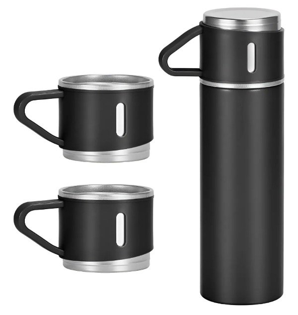 Producto - TERMO 3 TAZAS 500ML NEGRO