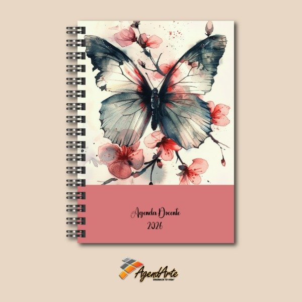 Producto - Agenda Docente 2 Cursos - Tapa dura A5 - Diseño 1