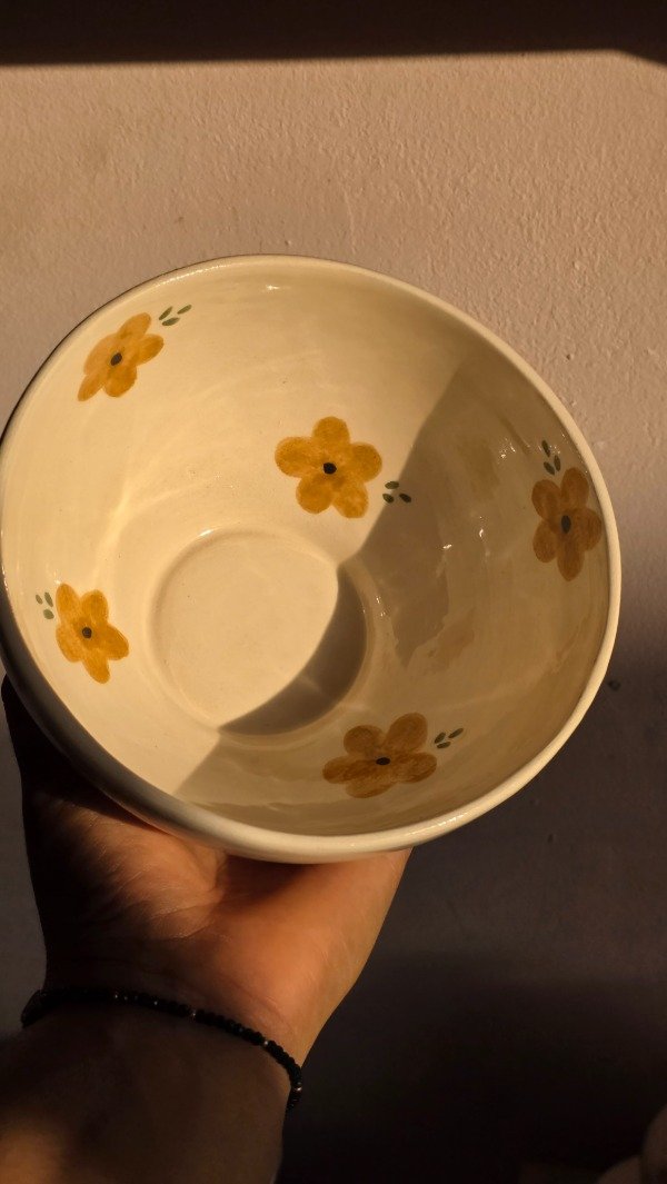 Producto - Cuenco pepa flores mostaza