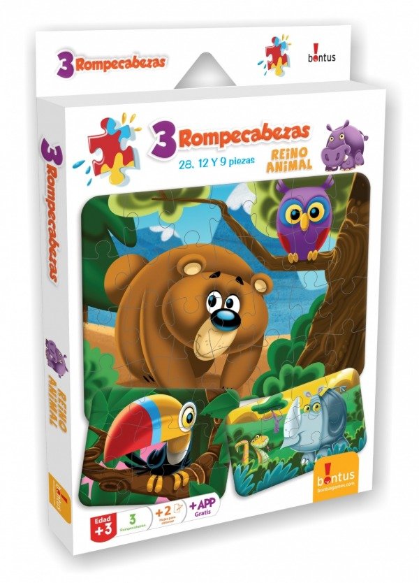 Producto - ROMPECABEZAS BONTUS REINO ANIMAL X3