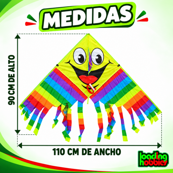 Producto - Barrilete Carita Feliz con Flecos - 5