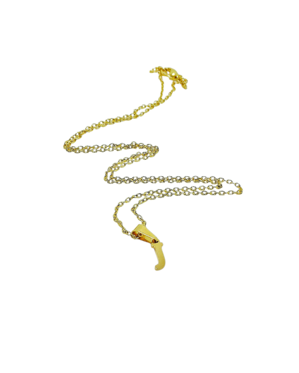 Producto - Inicial dorada pequeña letra J