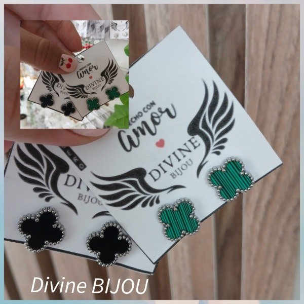 Producto - Aros virales trebolxl acero