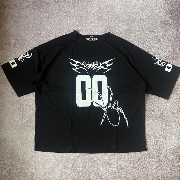 Producto - REMERA BOXY FIT SPIDER 00 NEGRA
