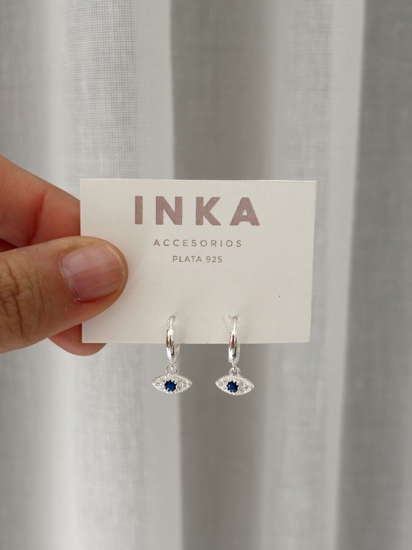 Producto - ARGOLLAS OJITO AZUL Y CUBIC