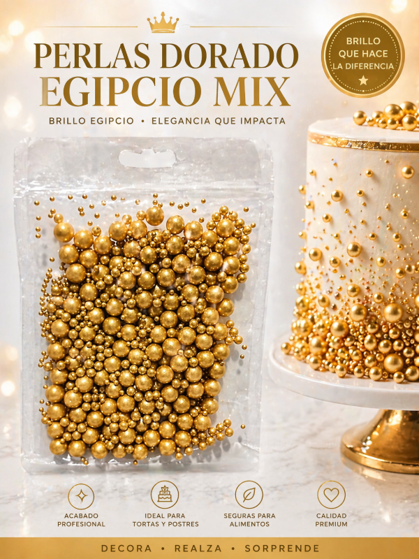 Producto - Mix de perlas dorado egipcio