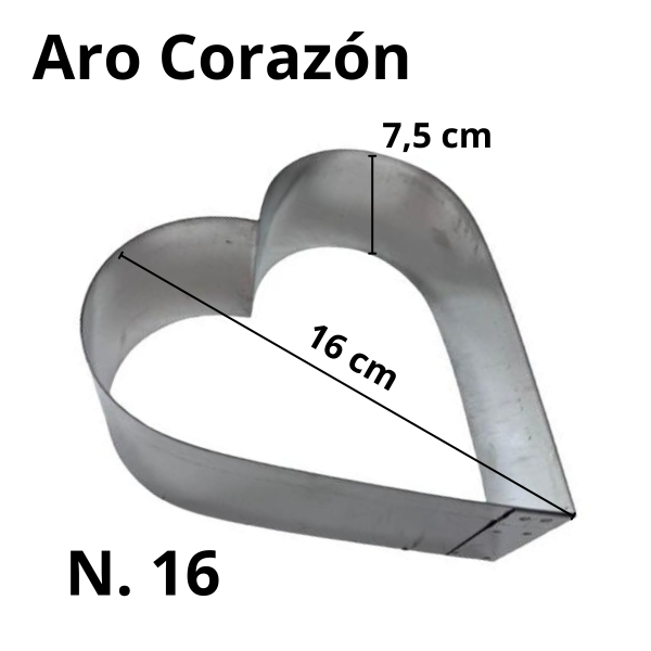 Producto - Aro Corazón Hojalata 16 cm