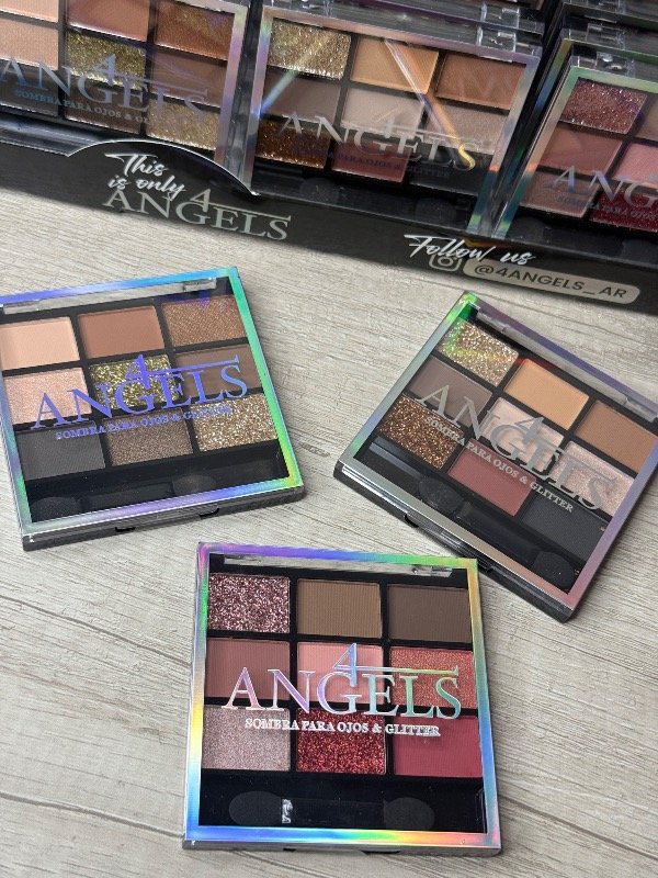 Producto - Sombra matte y glitter + brocha 4 ANGELS