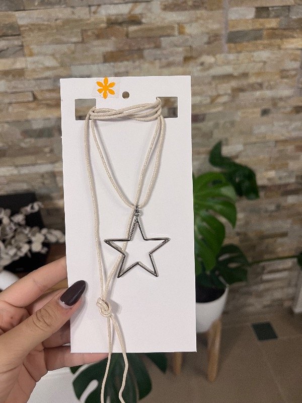 Producto - Choker estrella beige