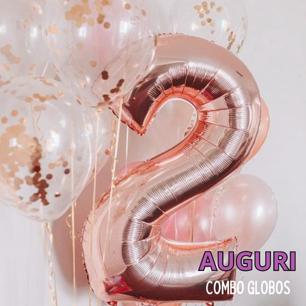 Producto - GLOBO NUMERO ROSA GOLD 60CM
