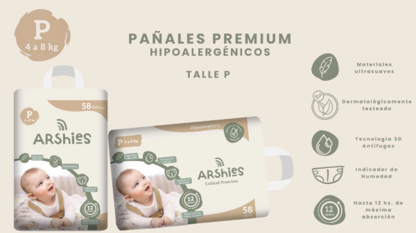 Producto - Arshies Premium Talle Pequeño (58 Unidades)