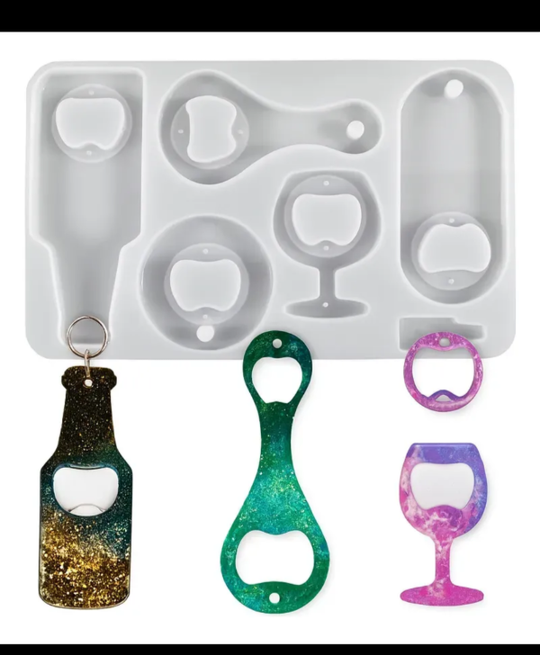 Producto - Molde silicona Destapador de Botellas 5 En 1 Para Resina