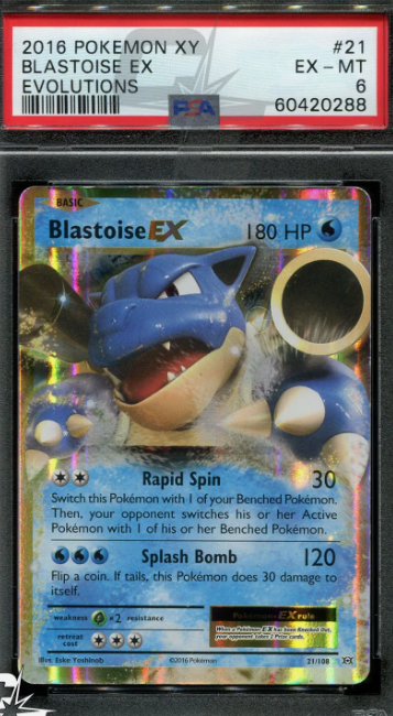 Producto - 2016 POKEMON XY EVOLUTIONS #21 BLASTOISE EX EVOLUTIONS