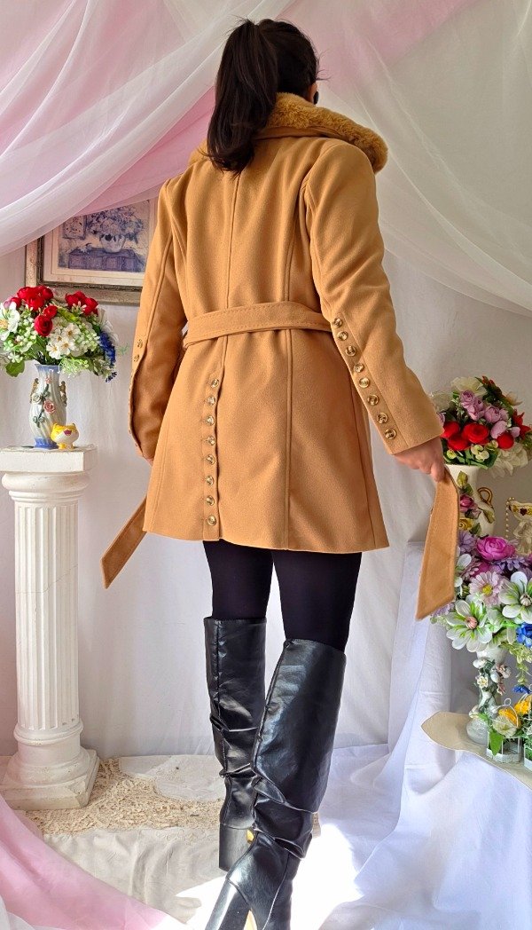 Producto - Tapado Berenice Beige! IMPORTADO NUEVO - 3